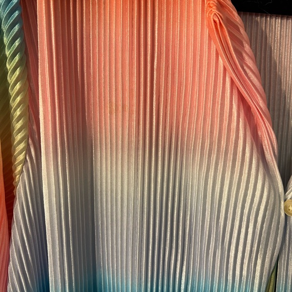 Easel Multicolor Striped Button Down Shirt - Picture 5 of 5